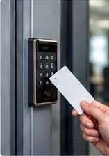 Electronic door access control reader
