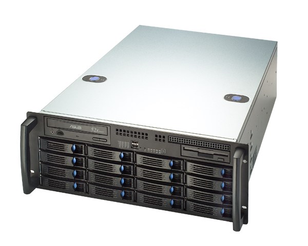 A rackmount server with multiple drive bays